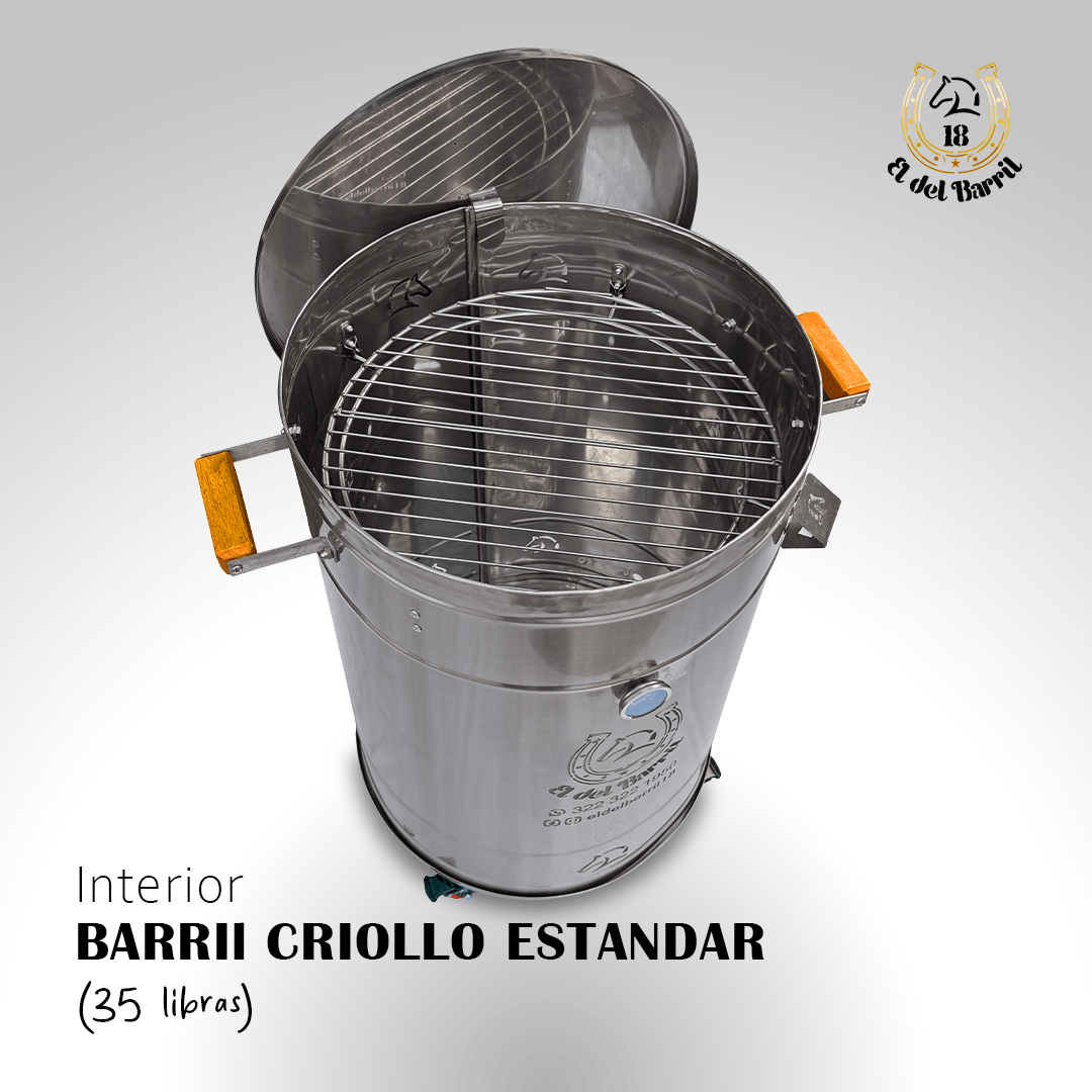 Combo Barril Asador Finquero 40–50 LB en Acero Inoxidable | Ahumador El del Barril 18