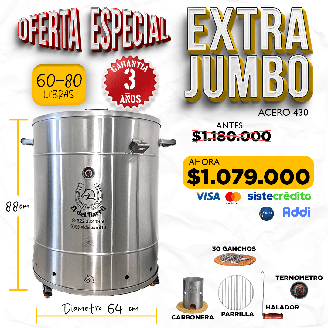 Barril Extra Jumbo 60 - 80 lb