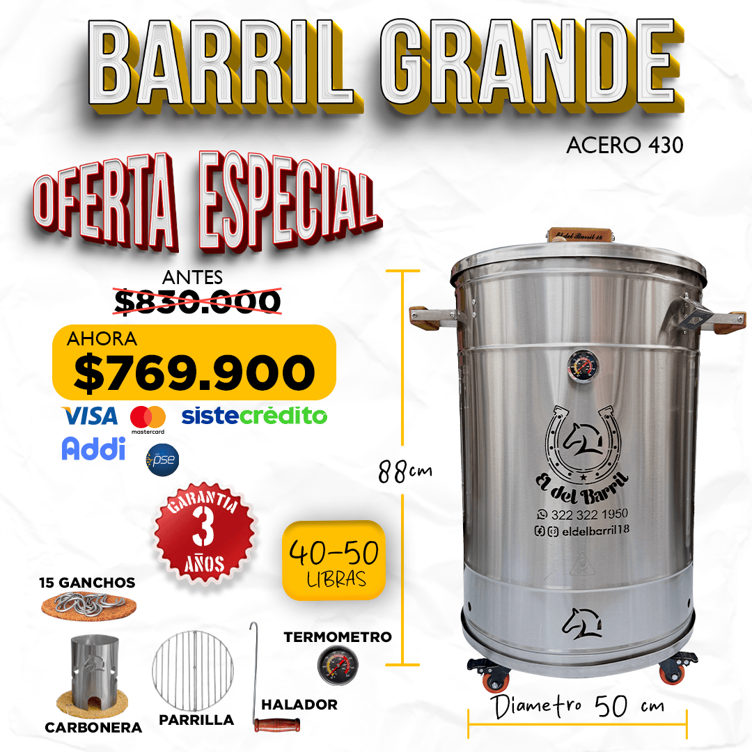 Barril Grande 40 - 50 lb