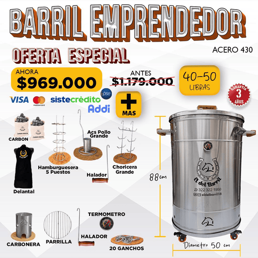Combo Barril Emprendedor 40-50lb