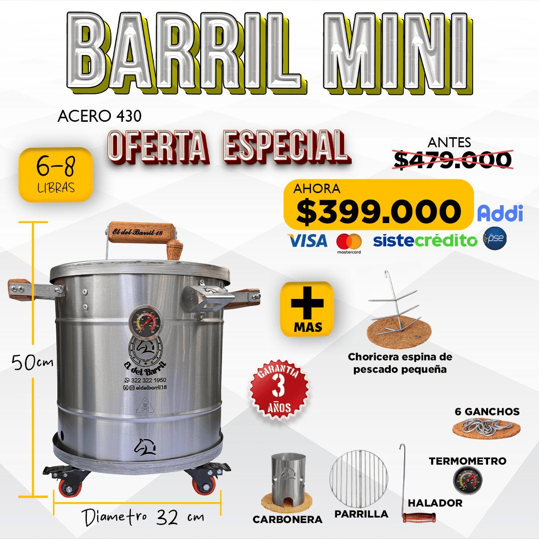 Combo Barril Mini 8 lb