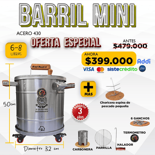 Combo Barril Mini 8 lb