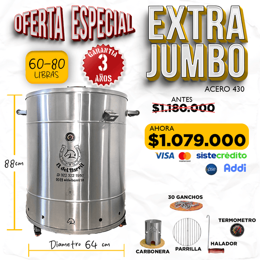 Barril Extra Jumbo 60 - 80 lb