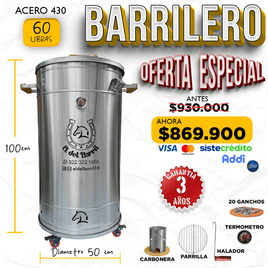 Barril Barrilero 60 lb