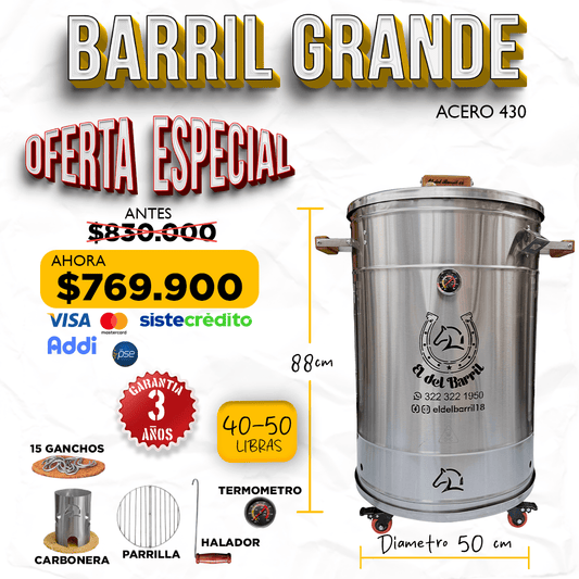 Barril Grande 40 - 50 lb