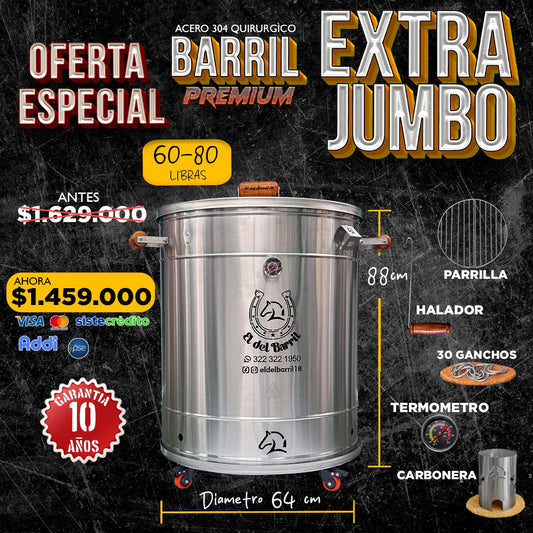 Barril Premium EXTRA JUMBO 80 LB