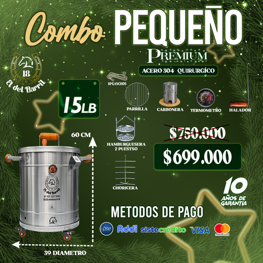 Combo Barril Pequeño Premium 15 lb