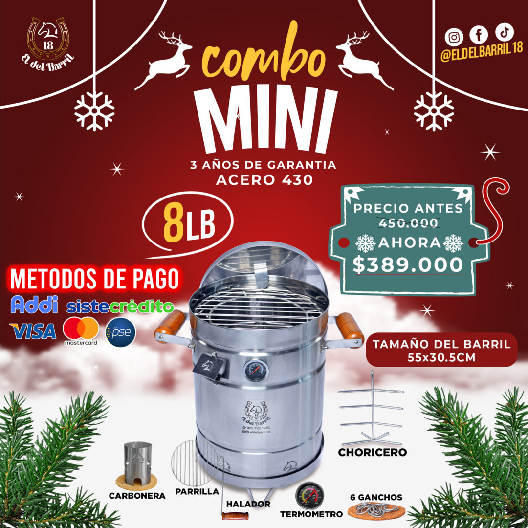 Combo Barril Mini 8 lb